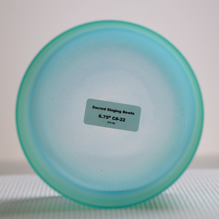 Sacred Singing Bowls™ product label with bowl specifications