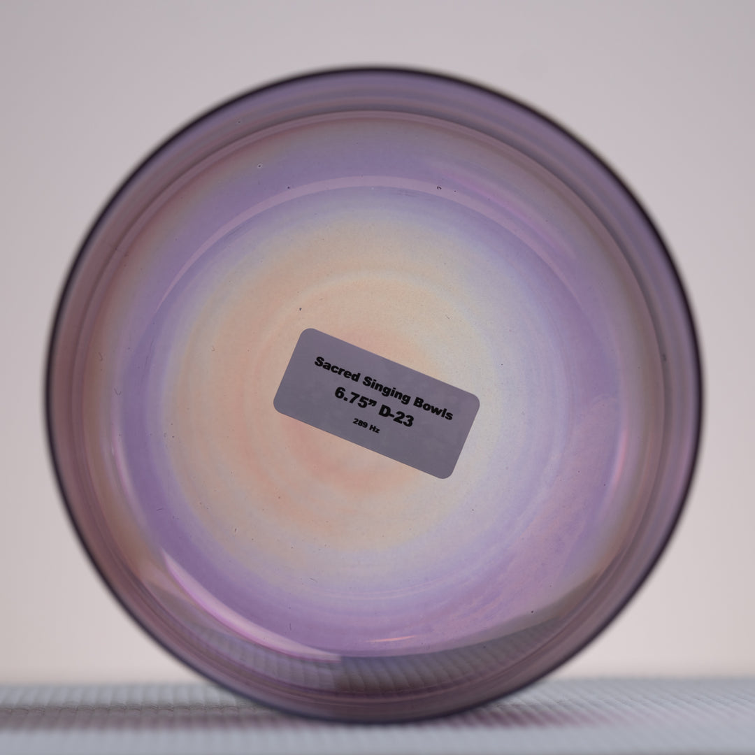 Sacred Singing Bowls™ product label with bowl specifications
