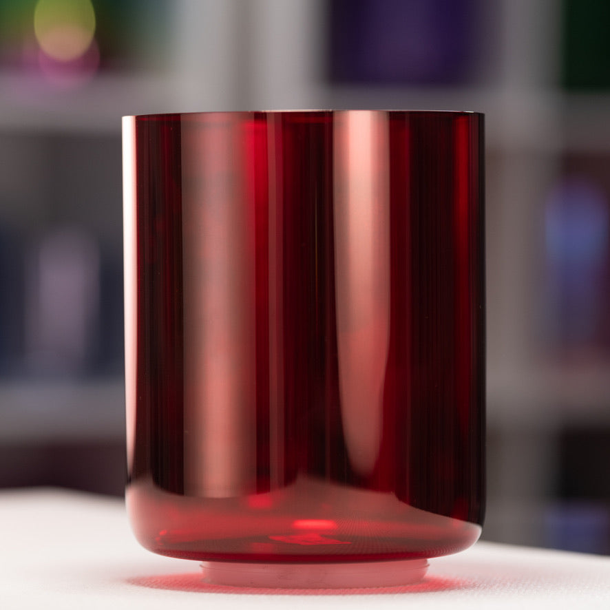 6.75" E+32 Ruby Ray Crystal Singing Bowl, Tall from Sacred Singing Bowls™