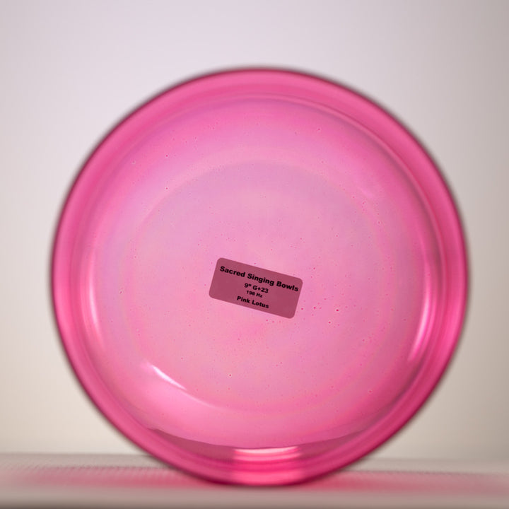9" G+23 Pink Lotus Crystal Singing Bowl