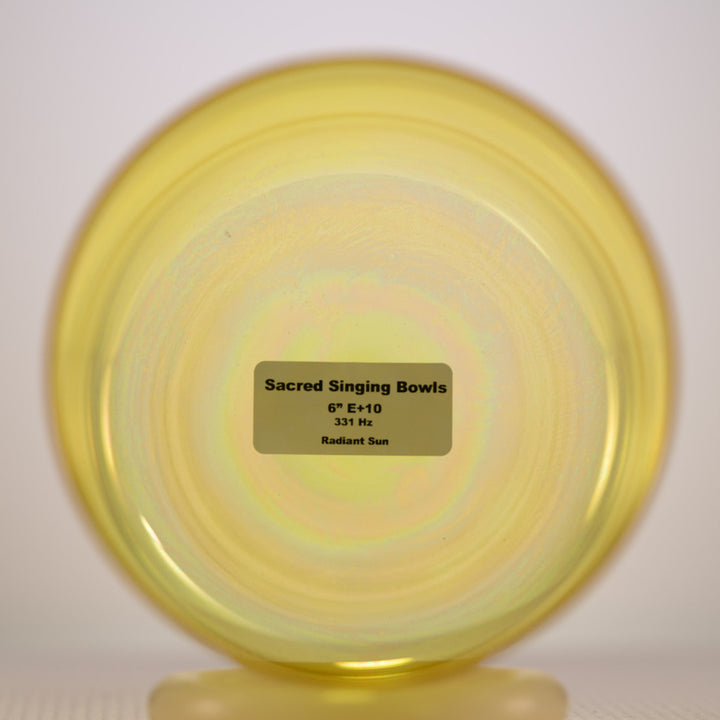 6" E+10 Radiant Sun Crystal Singing Bowl, Perfect Pitch