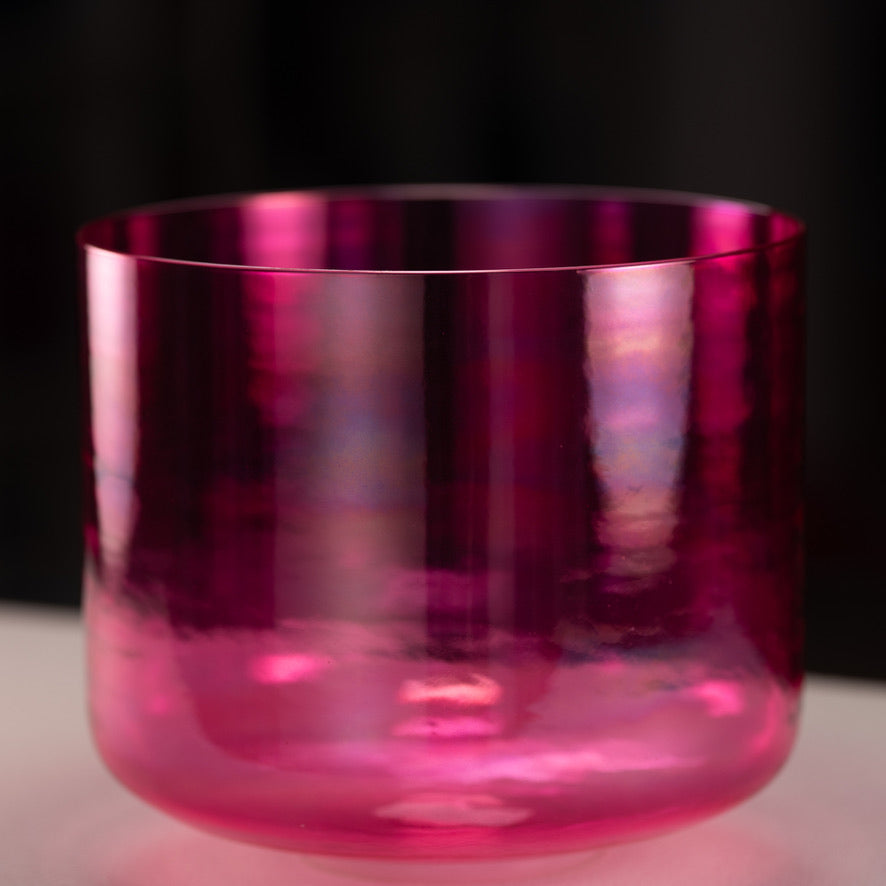 10" F-38 Pink Lotus Crystal Singing Bowl