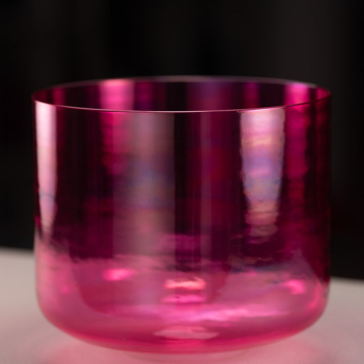 10" F-38 Pink Lotus Crystal Singing Bowl