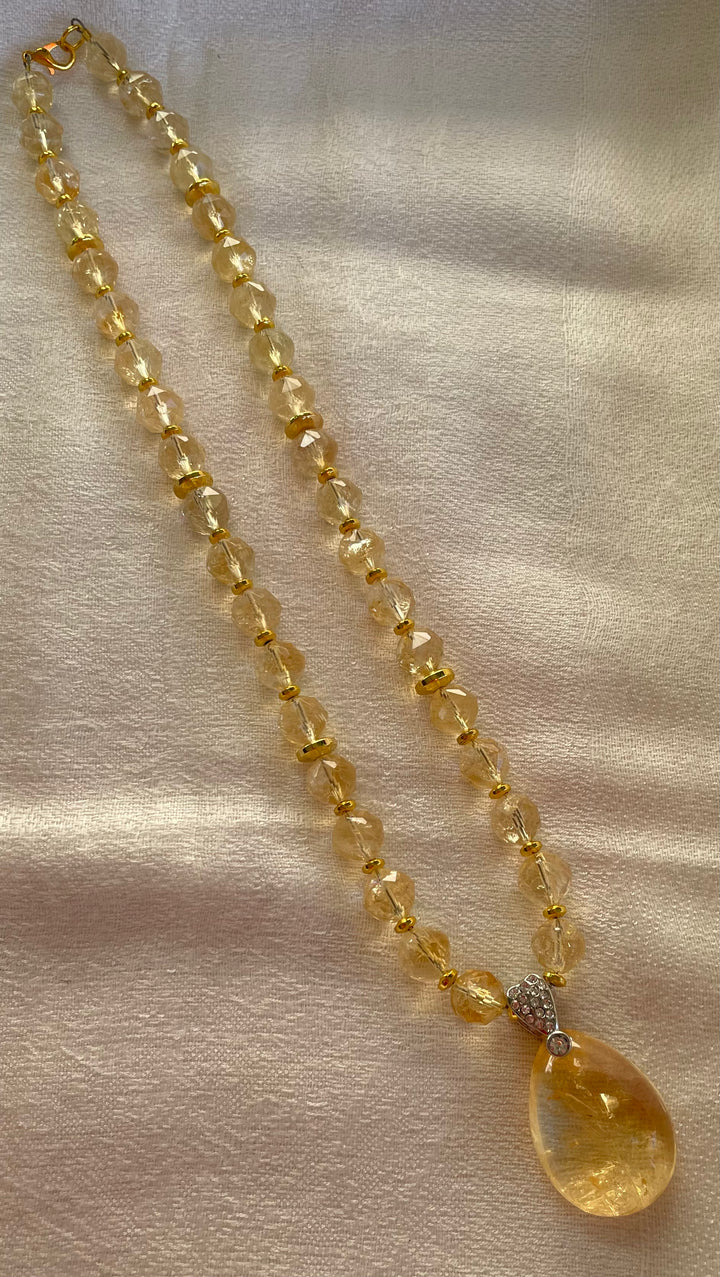 AAA Faceted Citrine Necklace