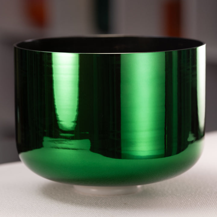 12" F#-36 Emerald Heart Crystal Singing Bowl