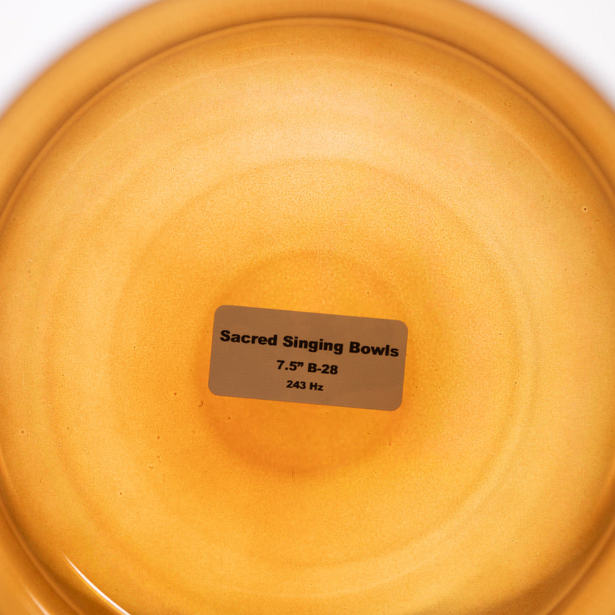 7.5" B-28 Sacred Ground Crystal Singing Bowl