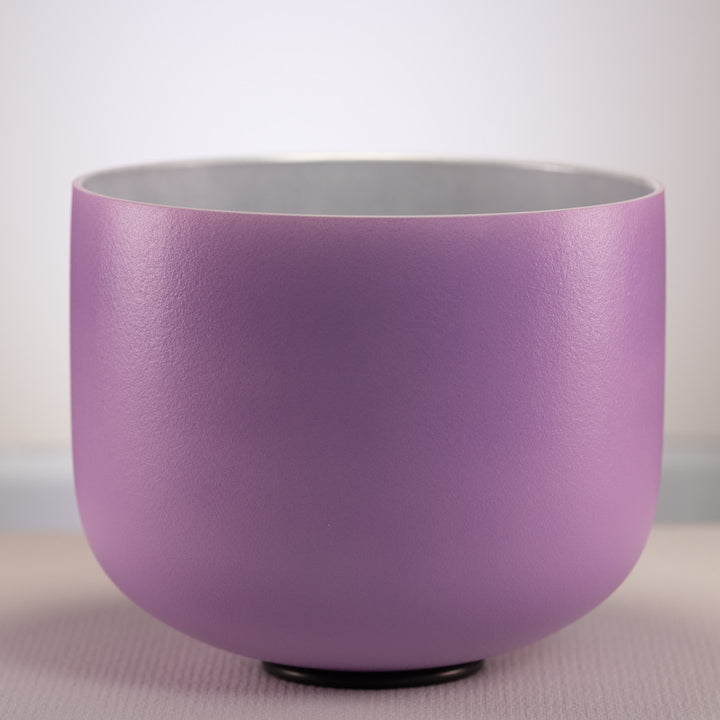 11" C+2 Frosted Lilac Blossom Crystal Singing Bowl