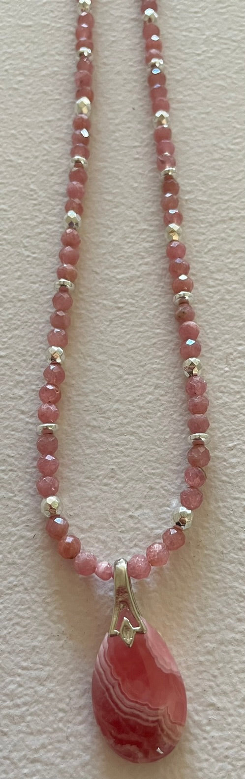 Faceted Rhodochrosite Necklace