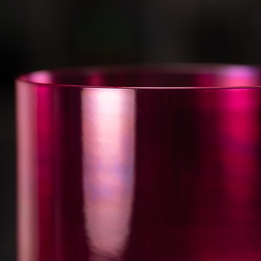 9" G#+4 Pink Lotus Crystal Singing Bowl, Perfect Pitch