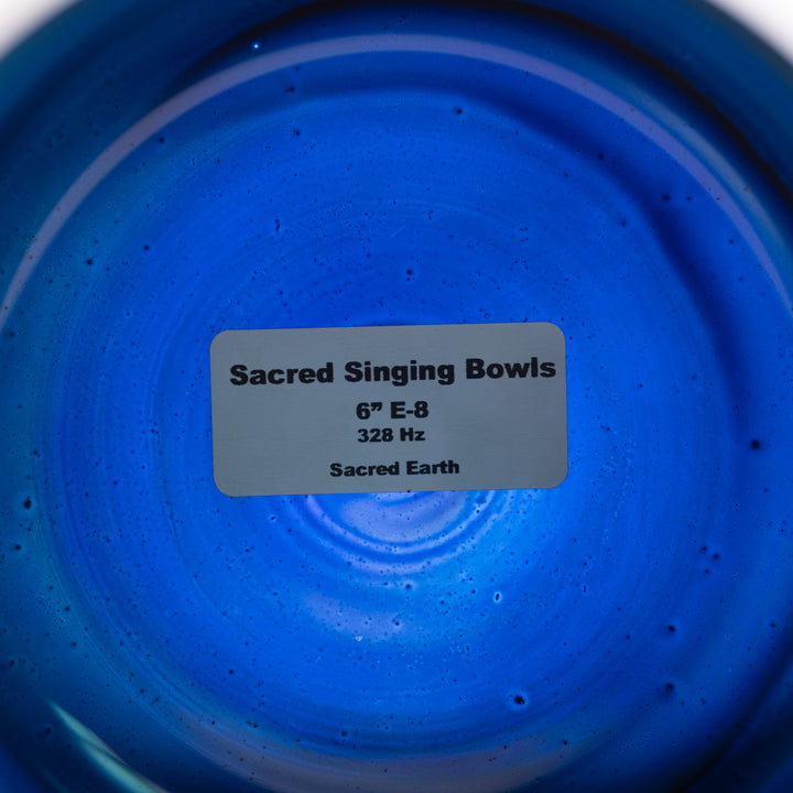 6" E-8 Sacred Earth Crystal Singing Bowl, Perfect Pitch