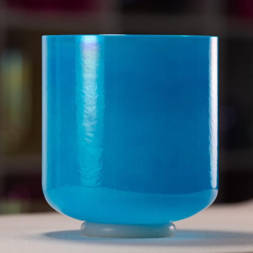 8" D#-4 Serenity Sky Crystal Singing Bowl, Perfect Pitch