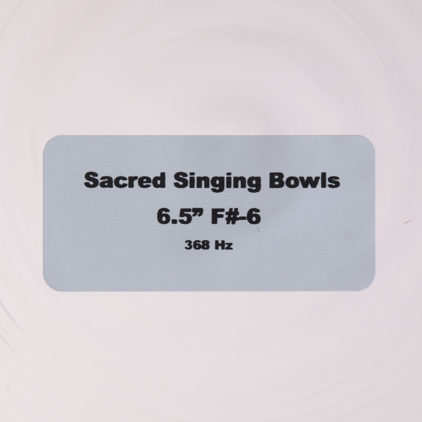 6.5" F#-6 Clear Quartz Crystal Singing Bowl, Perfect Pitch, Sacred Singing Bowls