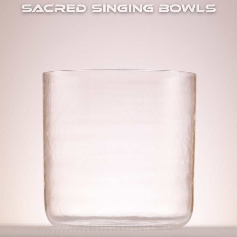 6.5" A#+7 Clear Quartz Crystal Singing Bowl, Perfect Pitch, Sacred Singing Bowls