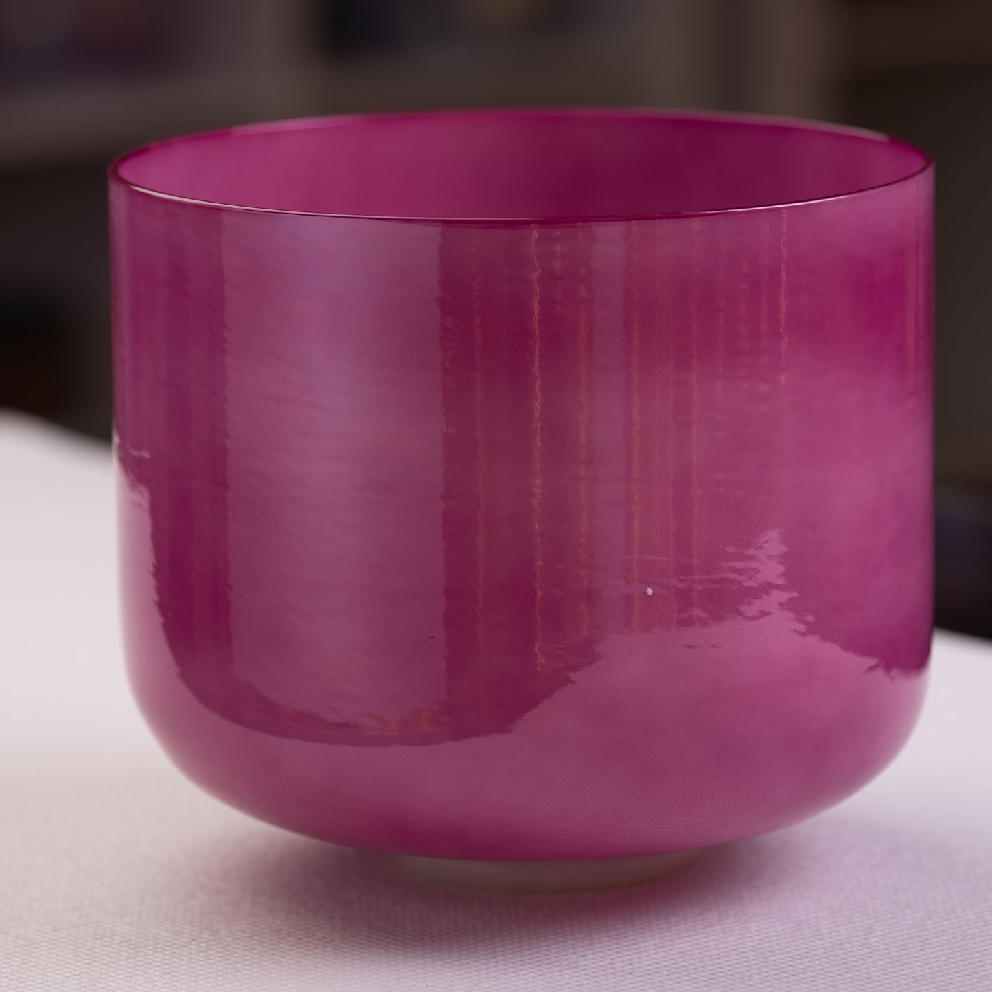 11" D+26 Magenta Manifestation Crystal Singing Bowl, Sacred Singing Bowls