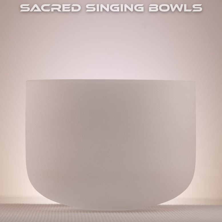 10" A#-38 Frosted Crystal Singing Bowl, Sacred Singing Bowls