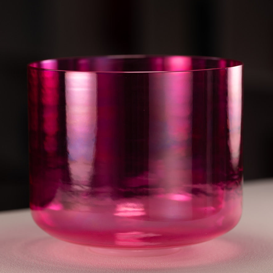 10" F-38 Pink Lotus Crystal Singing Bowl