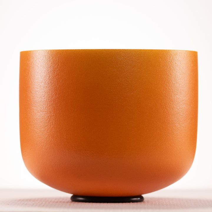 8" D#+6 Frosted Honeycomb Crystal Singing Bowl