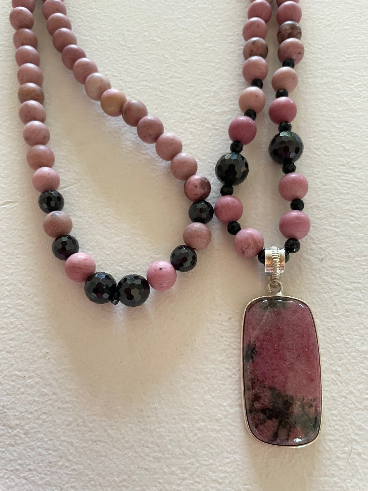 Matte Rhodonite Mala