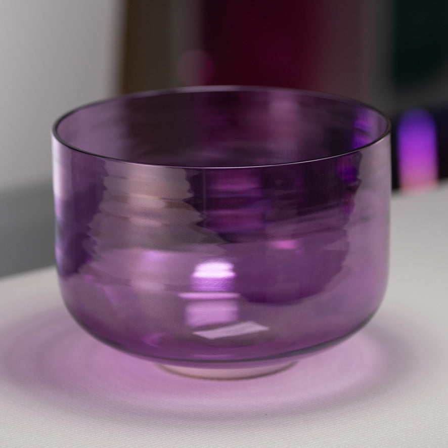 9.75" C#-42 Lavender Lotus Crystal Singing Bowl