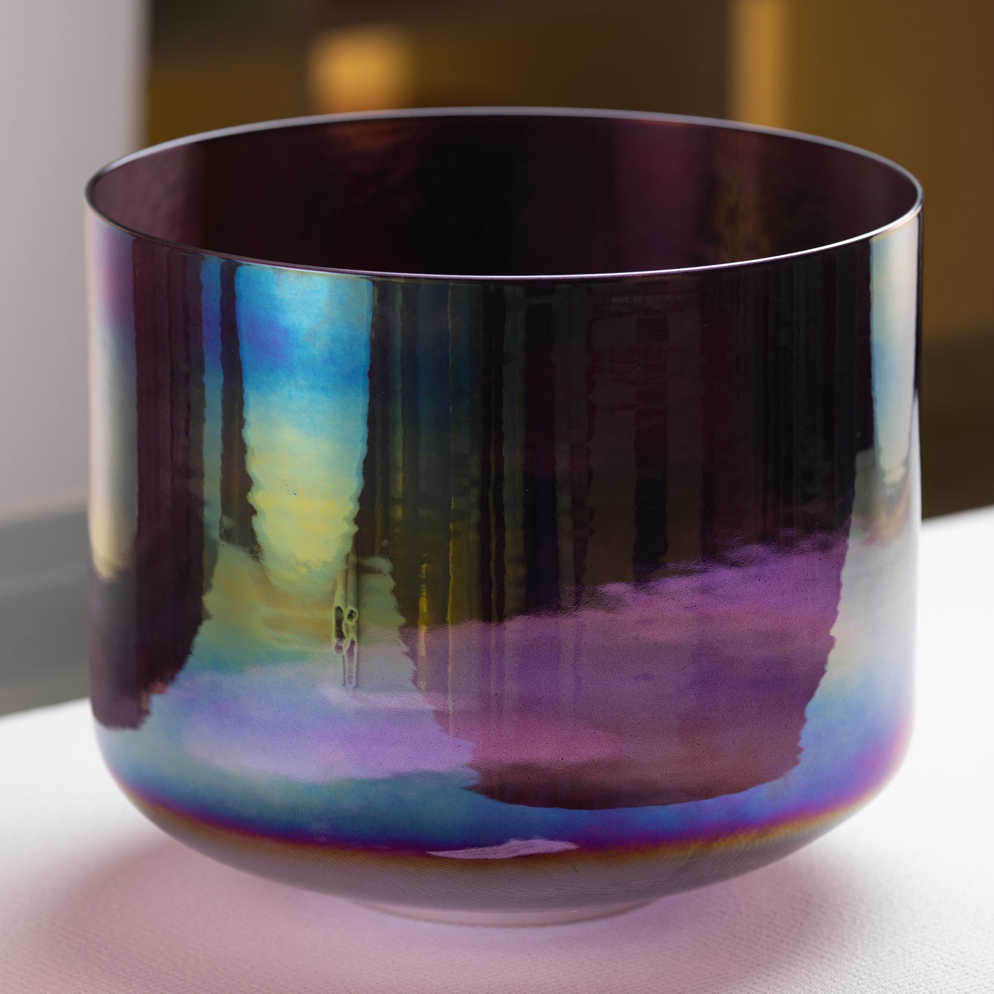 11.75" A#+39 Amethyst Activation Crystal Singing Bowl, Prismatic, Sacred Singing Bowls