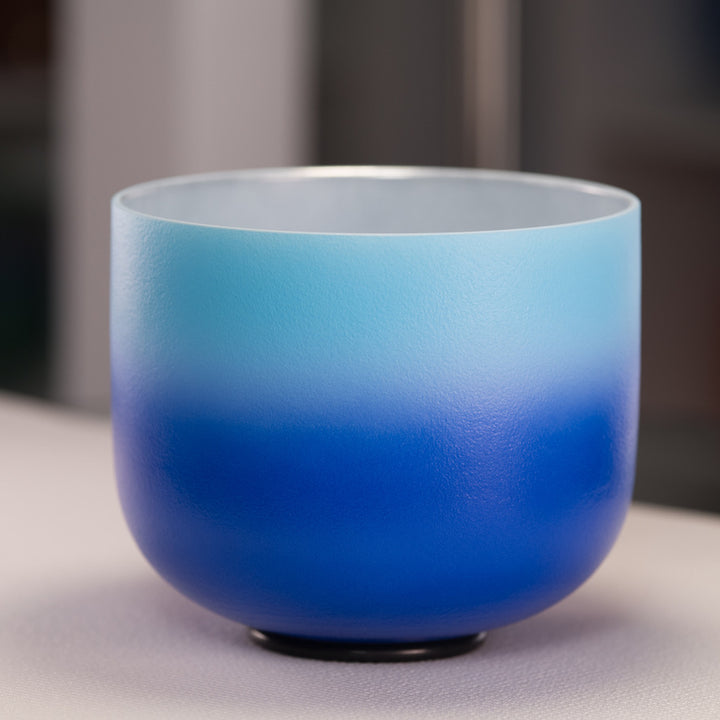 9" F#-3 Frosted Father Sky Crystal Singing Bowl