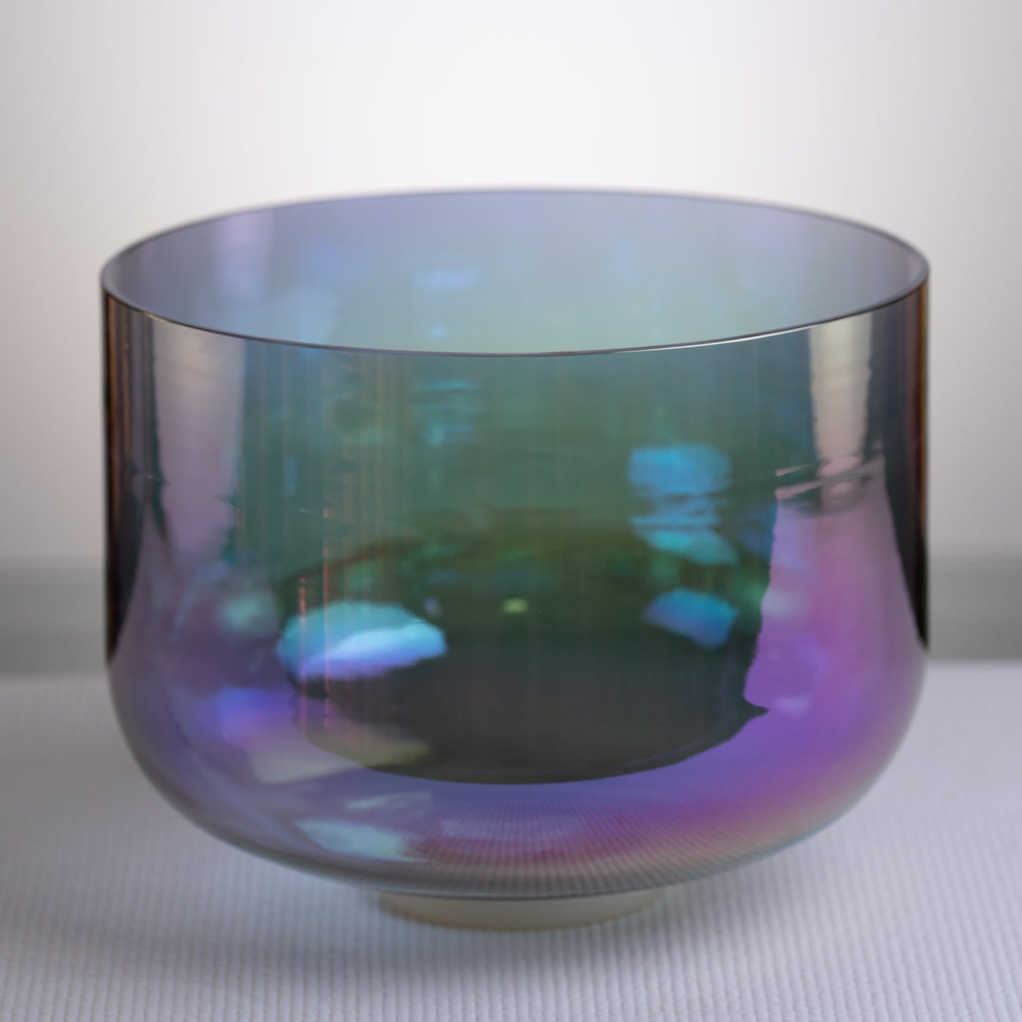 12" E+36 Aurora Sky Crystal Singing Bowl, Prismatic, Sacred Singing Bowls