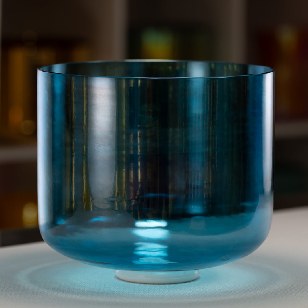 11.75" B+38 Caribbean Blue Crystal Singing Bowl