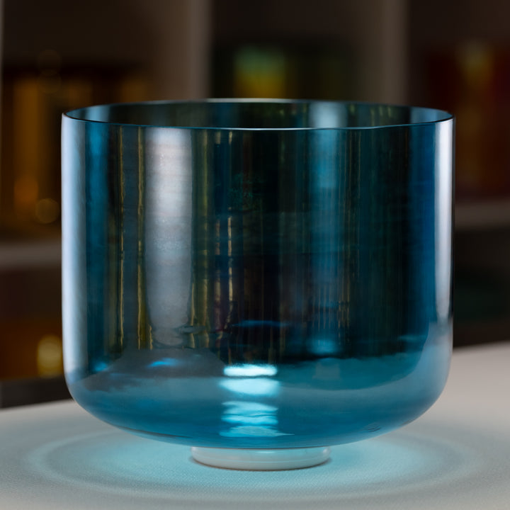 11.75" B+38 Caribbean Blue Crystal Singing Bowl