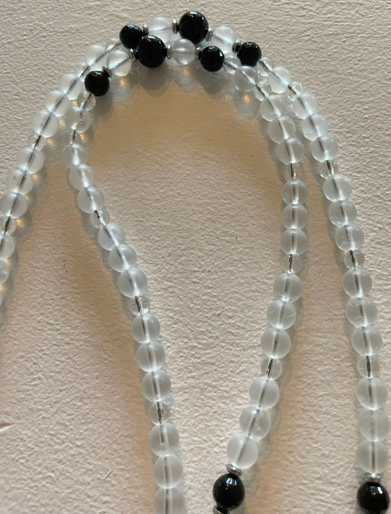 Matte Clear Quartz Mala