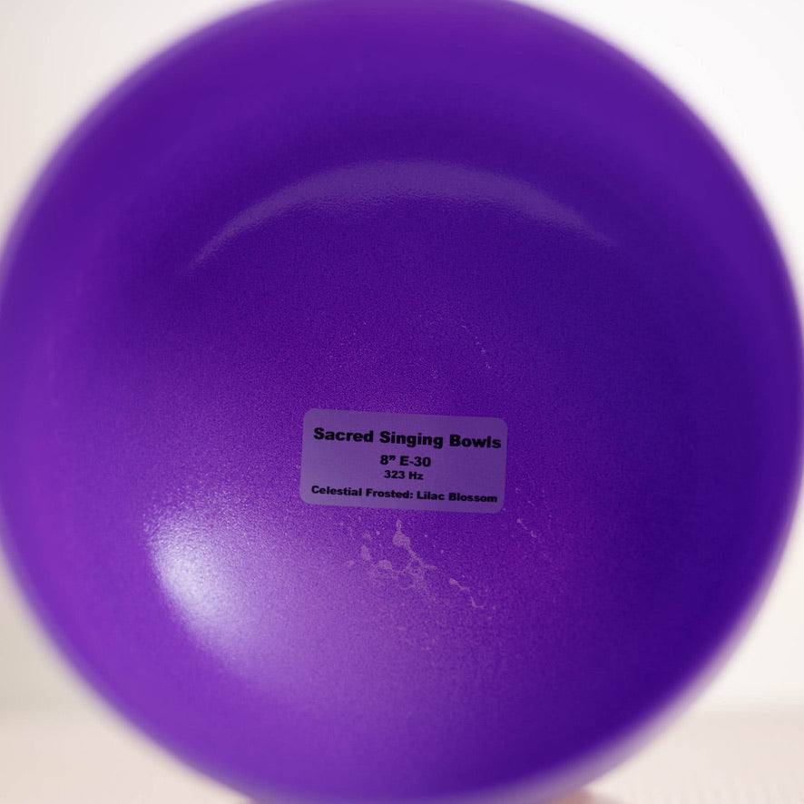 8" E-30 Lilac Blossom Celestial Frosted Bowl