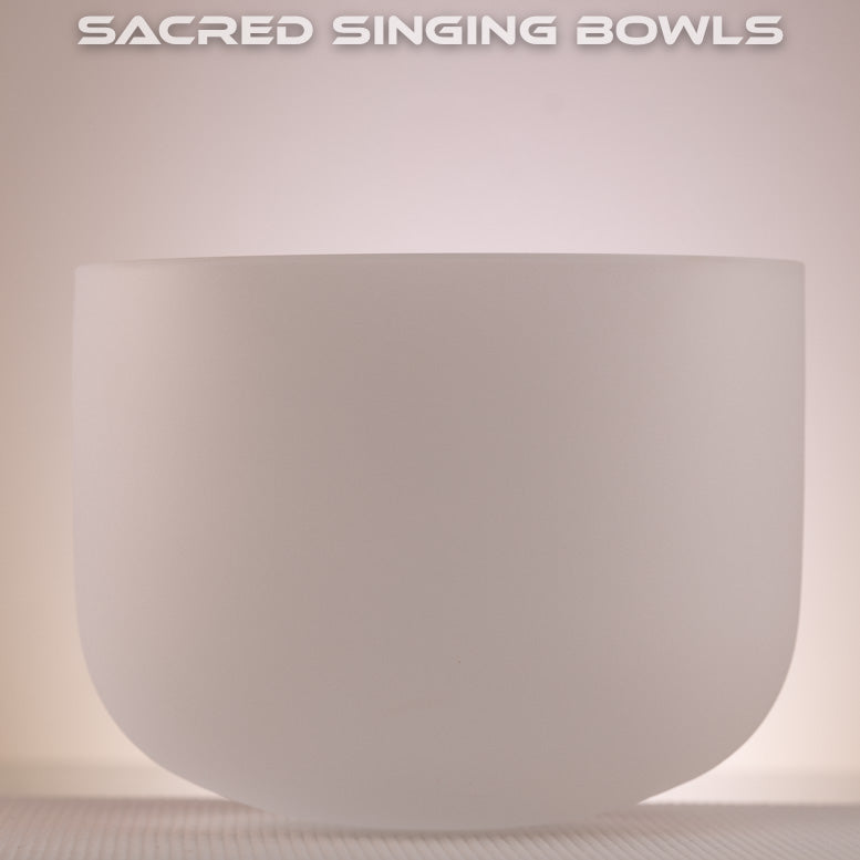 10" B-28 Frosted Crystal Singing Bowl, Sacred Singing Bowls