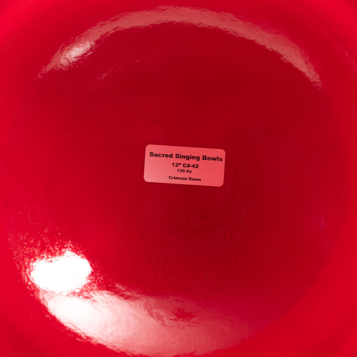 12" C#-42 Crimson Dawn Crystal Singing Bowl
