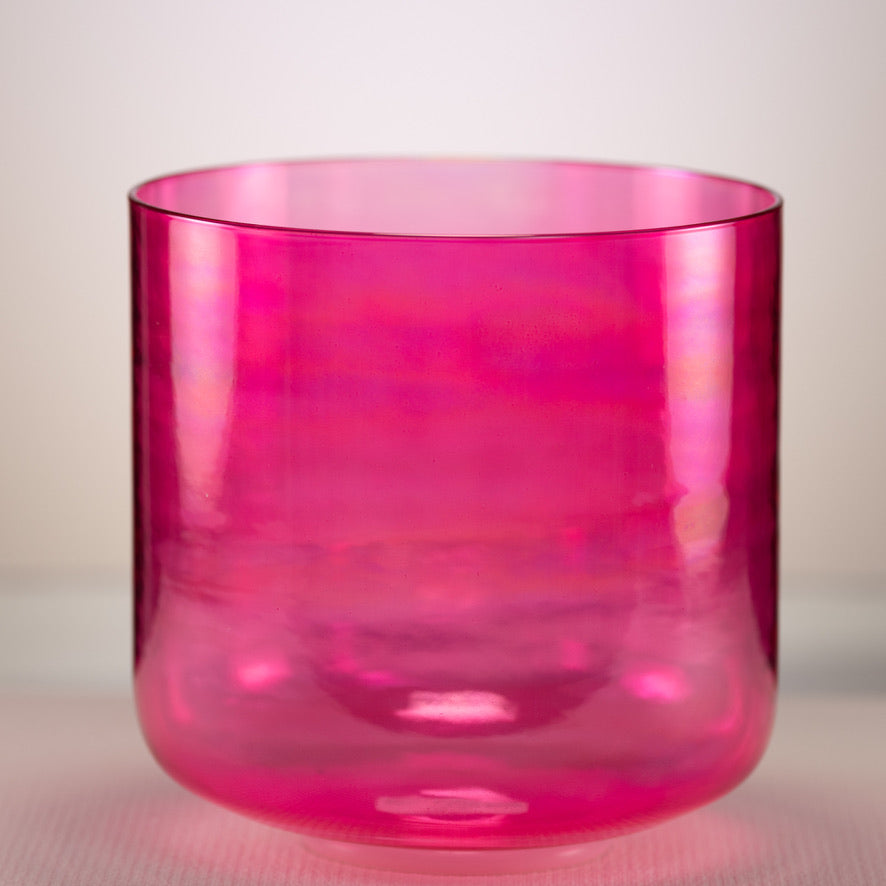 9" G+23 Pink Lotus Crystal Singing Bowl