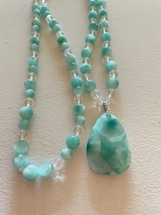 Green Moonstone Mala