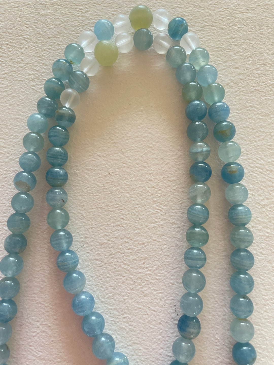 Aquatine Calcite Mala