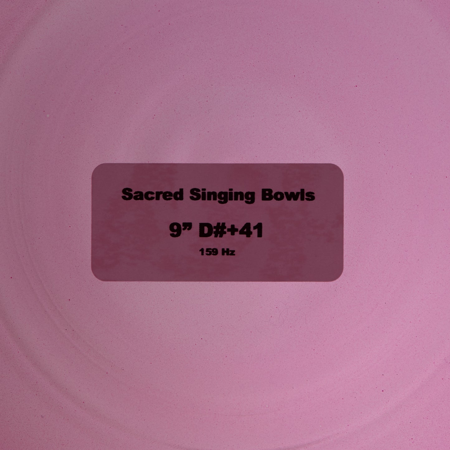 9" D#+41 Thulite Color Crystal Singing Bowl, Sacred Singing Bowls