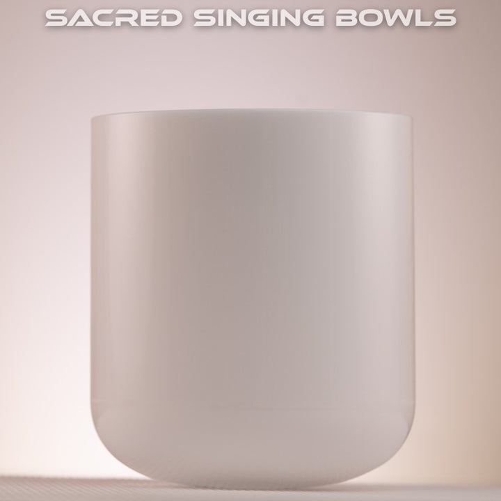 7" F#-43 Ultra Light Crystal Singing Bowl, Sacred Singing Bowls