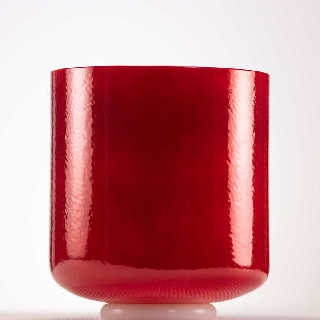 8" A-7 Crimson Dawn Crystal Singing Bowl, Perfect Pitch