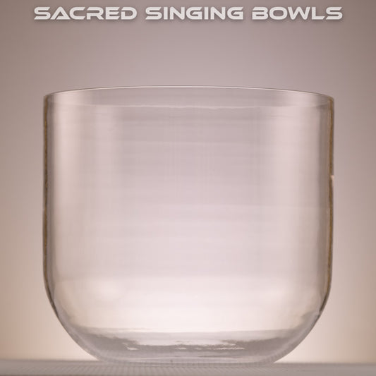 10" F#-38 Clear Quartz Crystal Singing Bowl, Sacred Singing Bowls