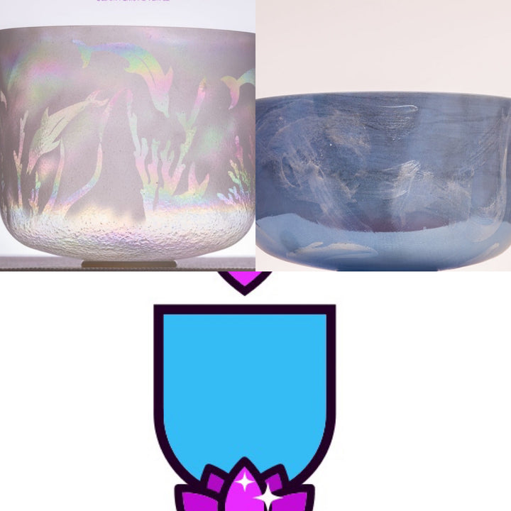 Sea Goddess Harmonic Crystal Singing Bowl Pair