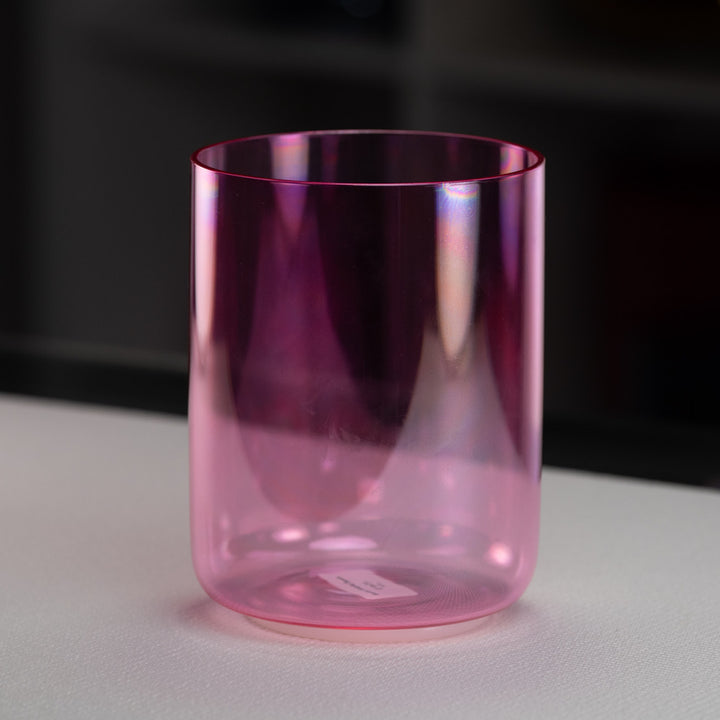 6" A-21 Pink Lotus Crystal Singing Bowl from Sacred Singing Bowls™