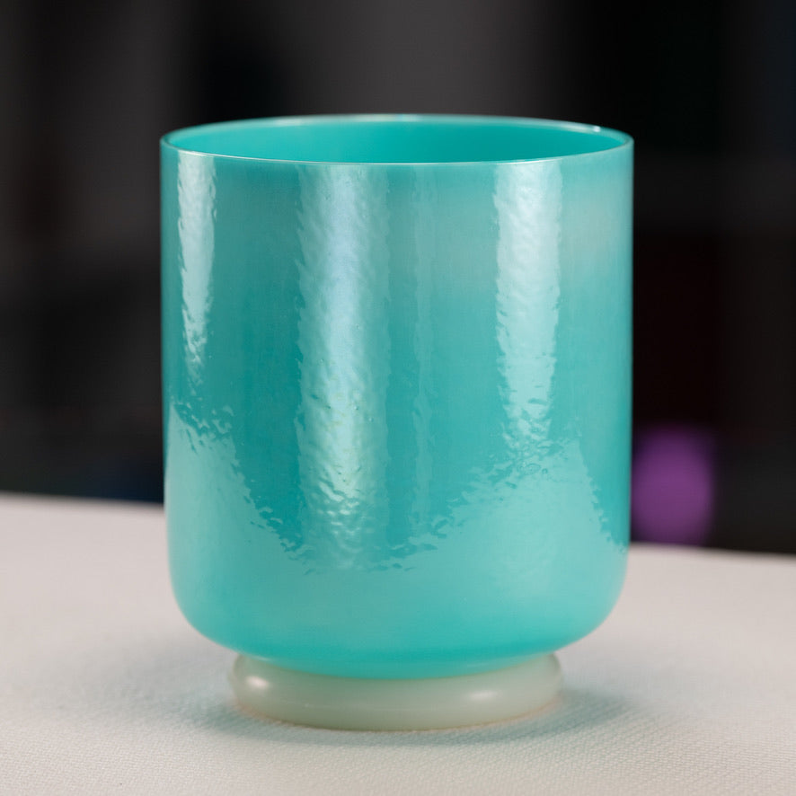 6" A-39 Turquoise Tide Crystal Singing Bowl from Bowls of Sound