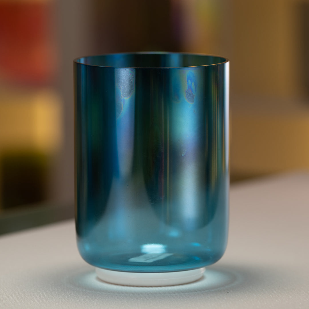 6" A+32 Caribbean Blue Crystal Singing Bowl from Bowls of Sound
