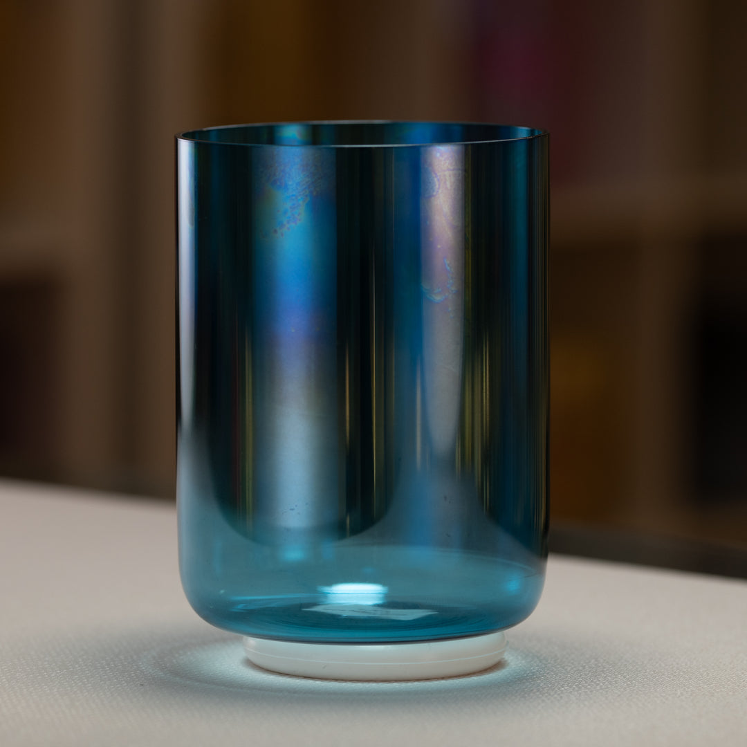 Blue third eye chakra singing bowl