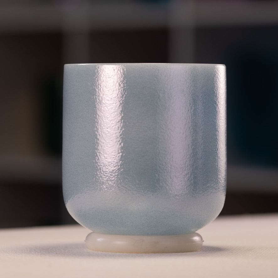 6" B+18 Indigo Child Celestial Frosted Singing Bowl from Bowls of Sound