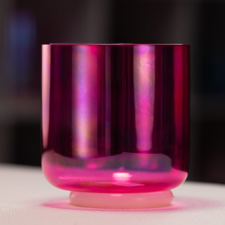 Pink sound bowl for chakra healing