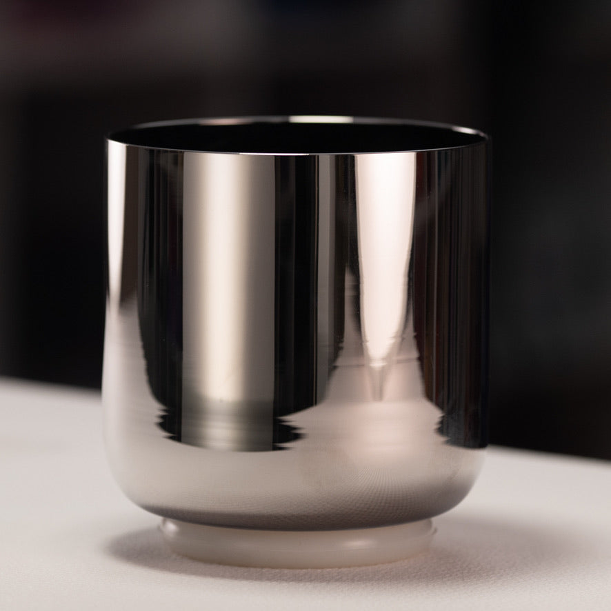 6" D+39 Silver Star Crystal Singing Bowl from Bowls of Sound