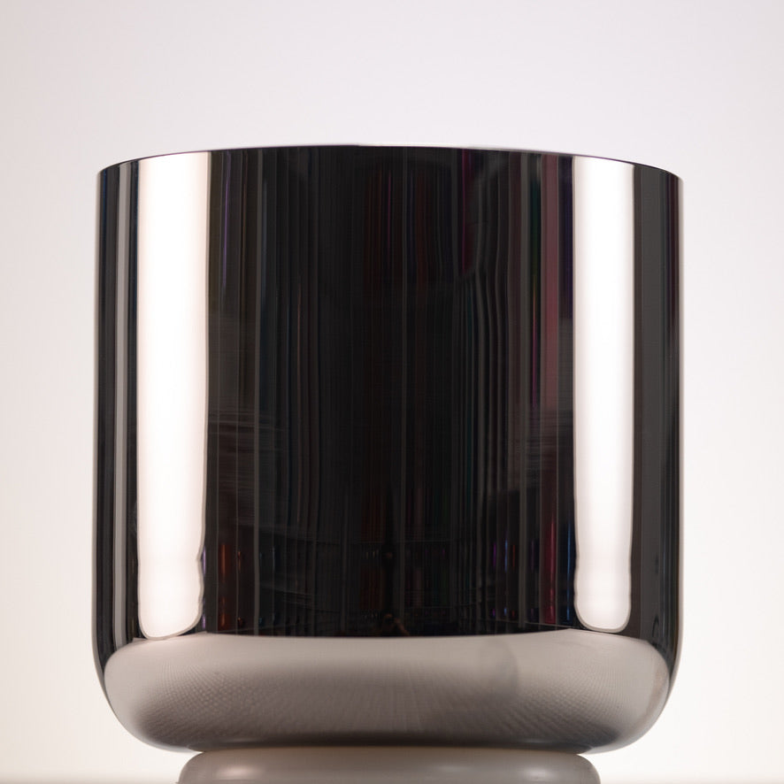6" D+39 Silver Star Crystal Singing Bowl from Sacred Singing Bowls™