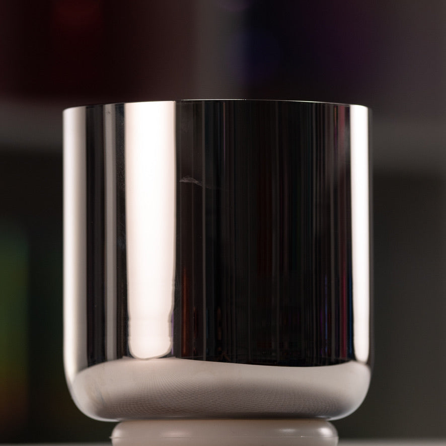Silver crystal singing bowl