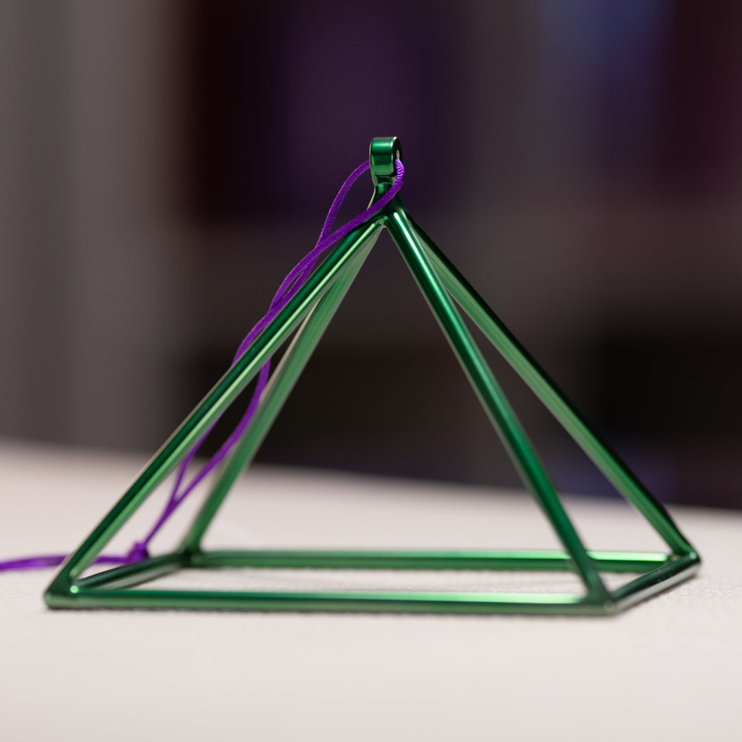 6" Emerald Heart Crystal Singing Pyramid from Bowls of Sound